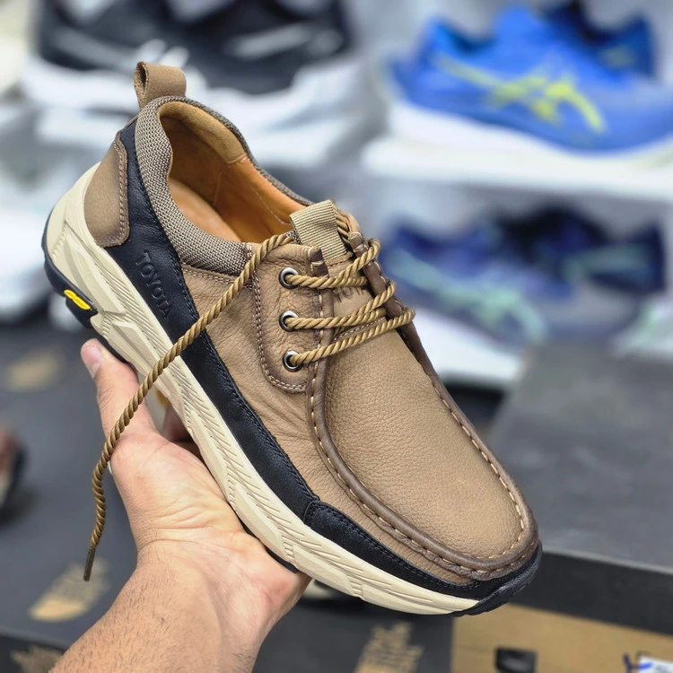 کفش کتونی تویوتا چرم وارداتی زیره طبی مسترکوالیتی | Toyota Leather Shoes /سایز 40 تا 45/