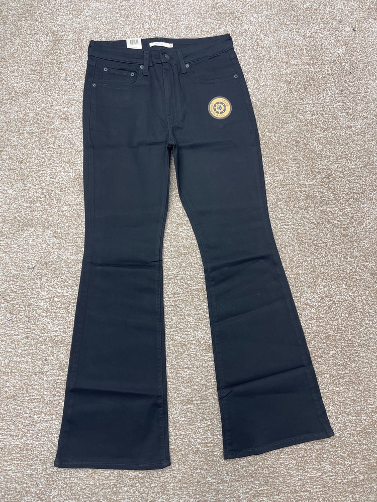 شلوار جین زنانه لیوایز اورجینال مدل دم‌پا گشاد مشکی سایز 36 تا 46 | Levi’s Flare