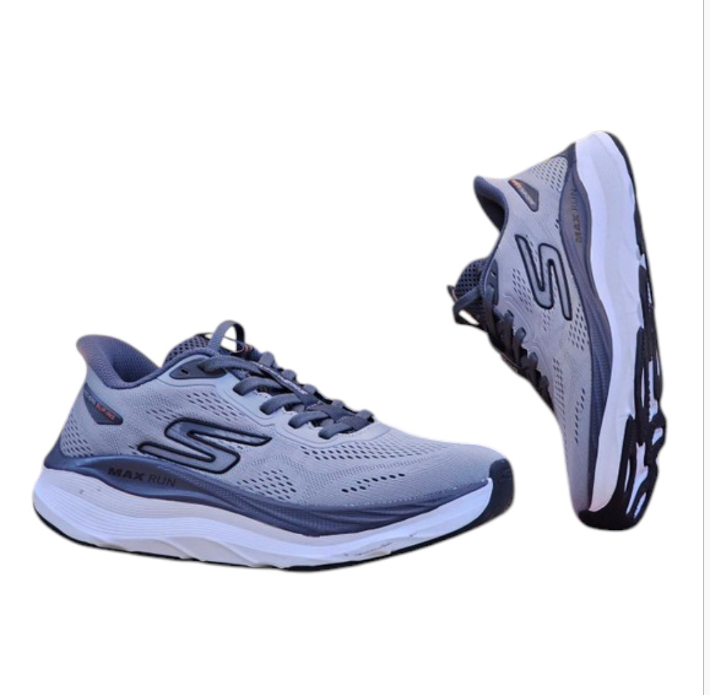 کتونی مردانه اسکیچرز مدل مکس ران مسترکوالیتی طوسی / سایز 40 الی 45 /Skechers Max Run/ فروش عمده و تک