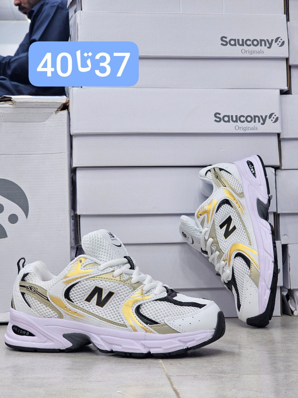 کتونی نیوبالانس 530 رنگ سفید طلایی مسترکوالیتی /Newbalance 530/سایز 37 الی 40/ فروش عمده و تک