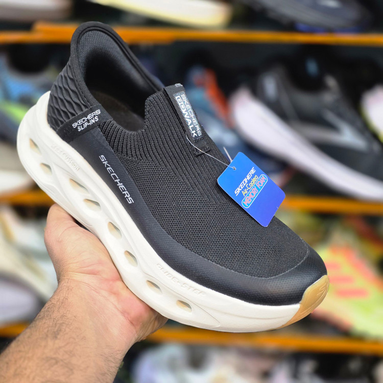 کتونی اسکیچرز اسلیپ اینز مردانه Skechers Slip-ins Go Walk طبی بدون بند مستر کیفیت مشکی/ سایز 40 تا 45/